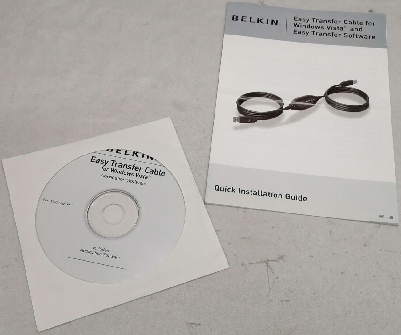 Belkin Easy Transfer Cable Application Software & Install Guide P/N: F5U258