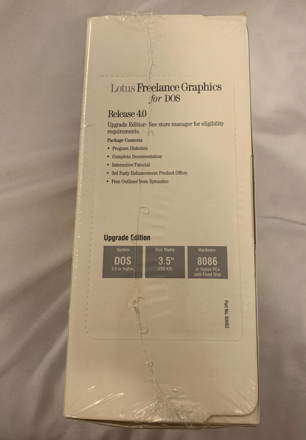 LOTUS FREELANCE GRAPHICS FOR DOS RELEASE 4.0 UPGRADE EDITION 3.5″ NIB