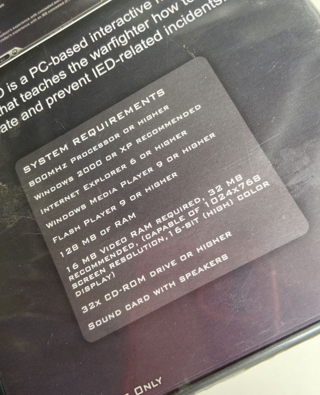 ROC-IED Ver. 2.3 Software PC CDROM Recognition of Combatants IED New Sealed 2009