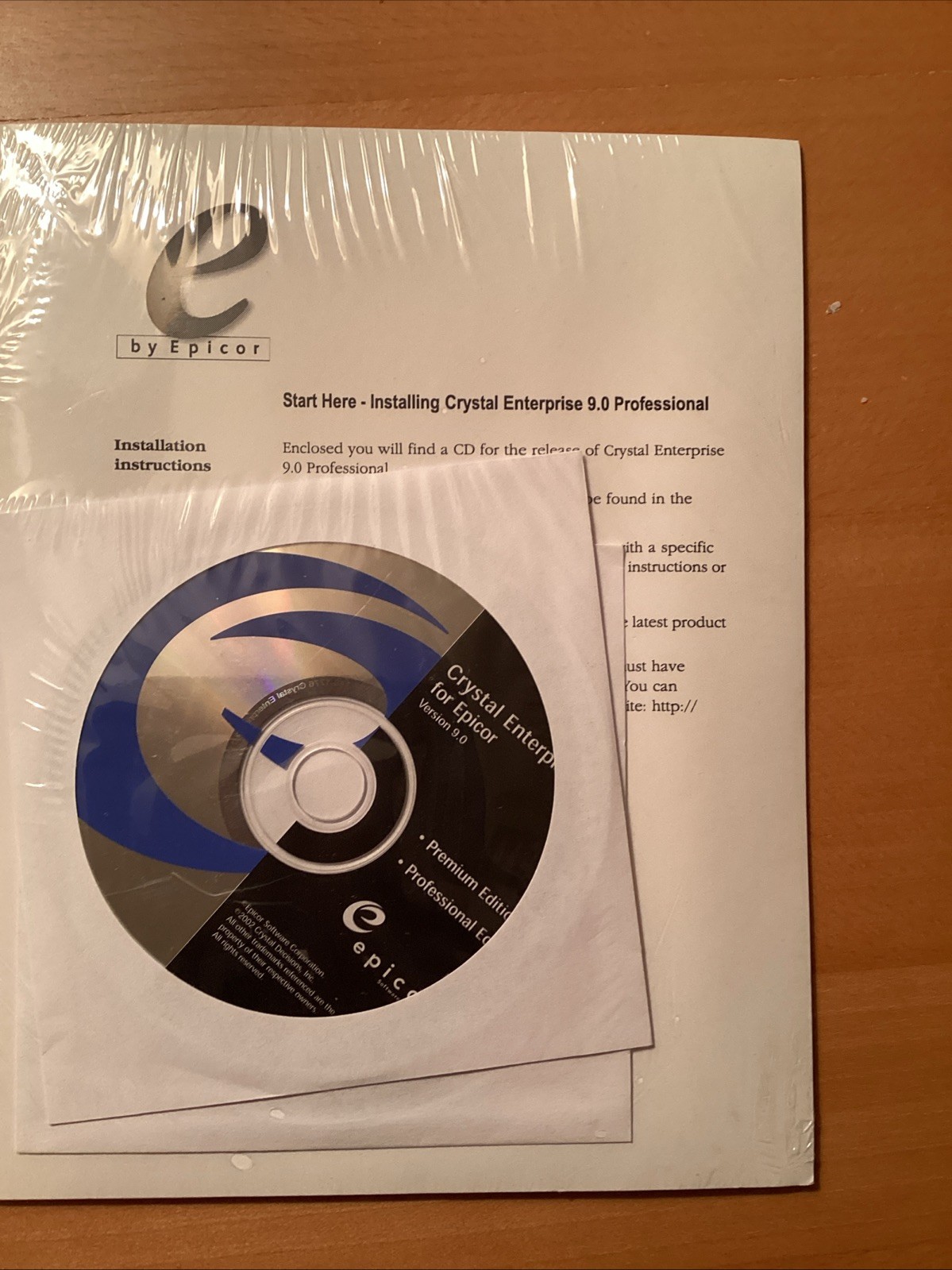 BRAND NEW. Crystal Enterprise For Epicor. v9.0.Premium+Professional Editions.