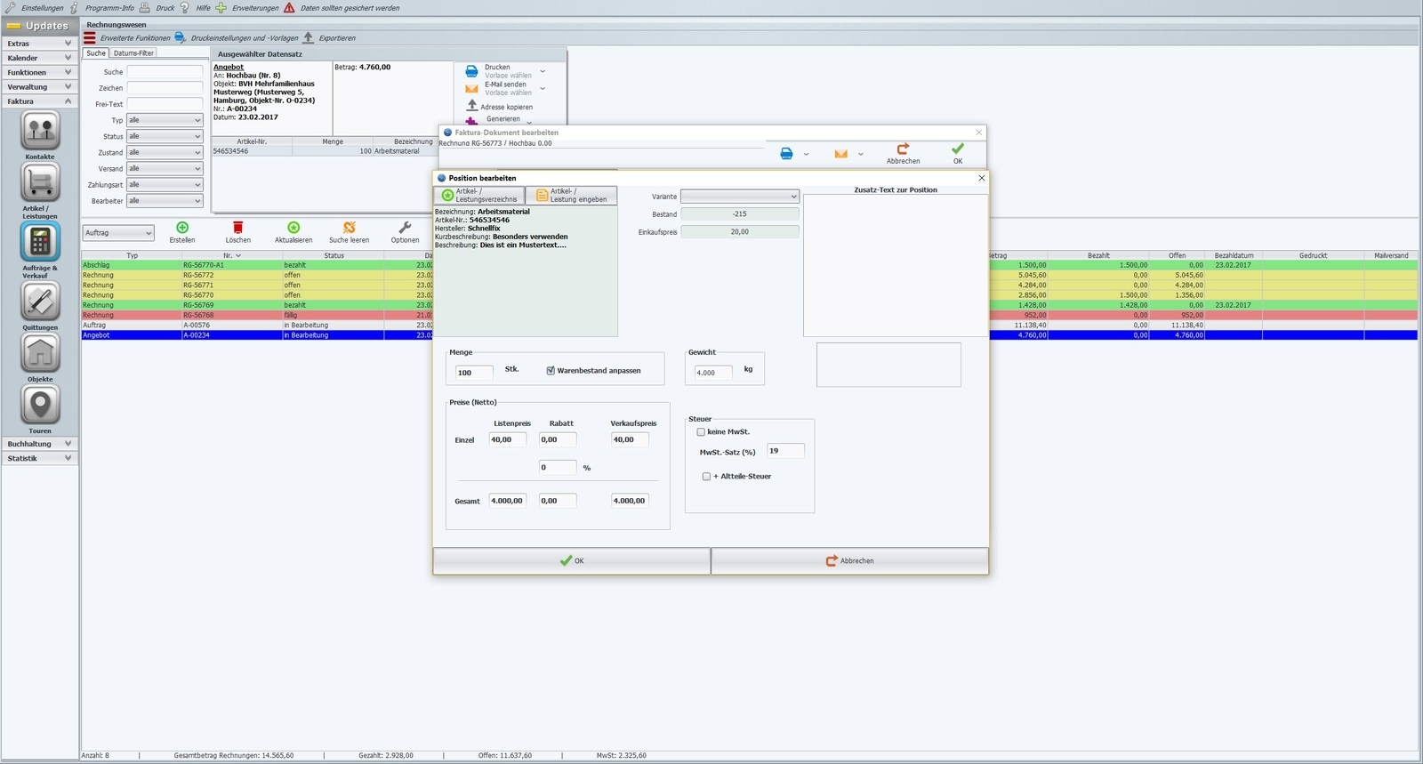 Painting software, craftsman software, invoice program for painters, software painters