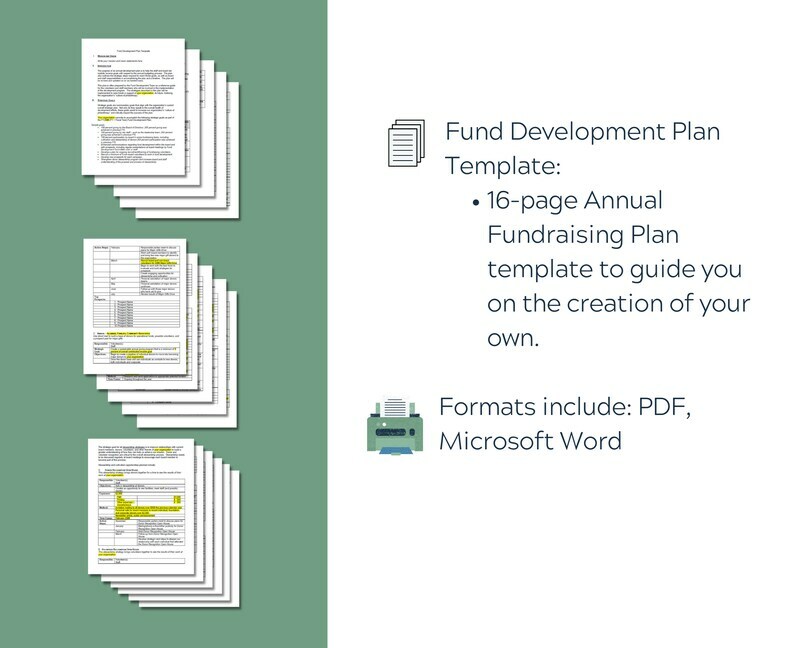 Fund Development Plan Template | Annual Fundraising Plan Template