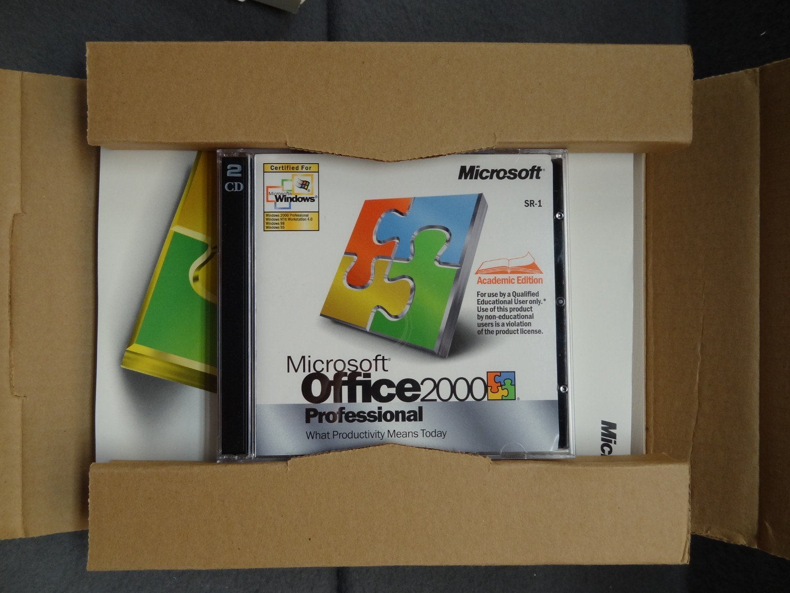 Microsoft Office 2000 Professional Word Excel Outlook PowerPoint Publisher CDrom