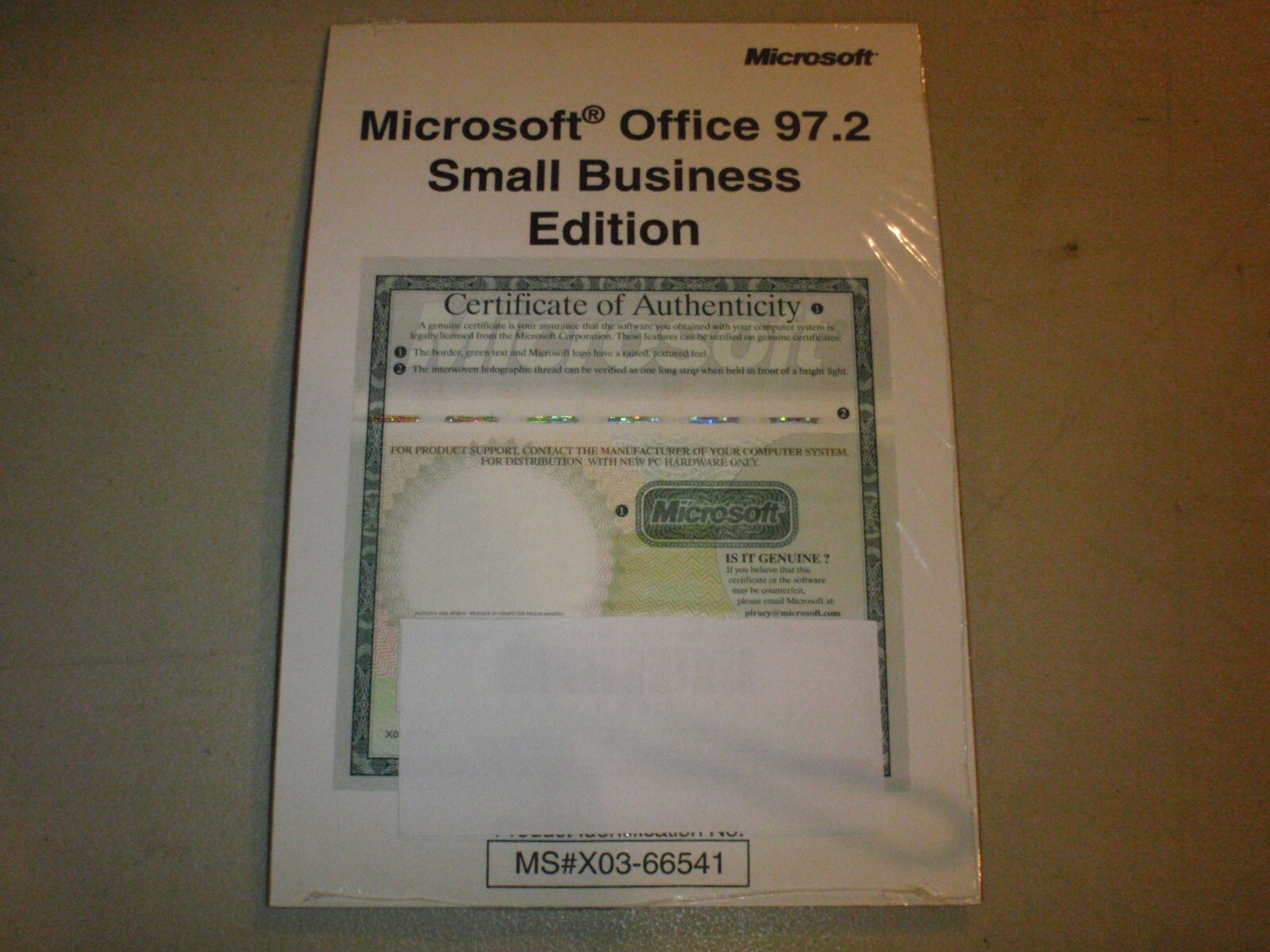Office 97 Small Business OEM version. New. With Word 97 & Excel 97 New Sealed