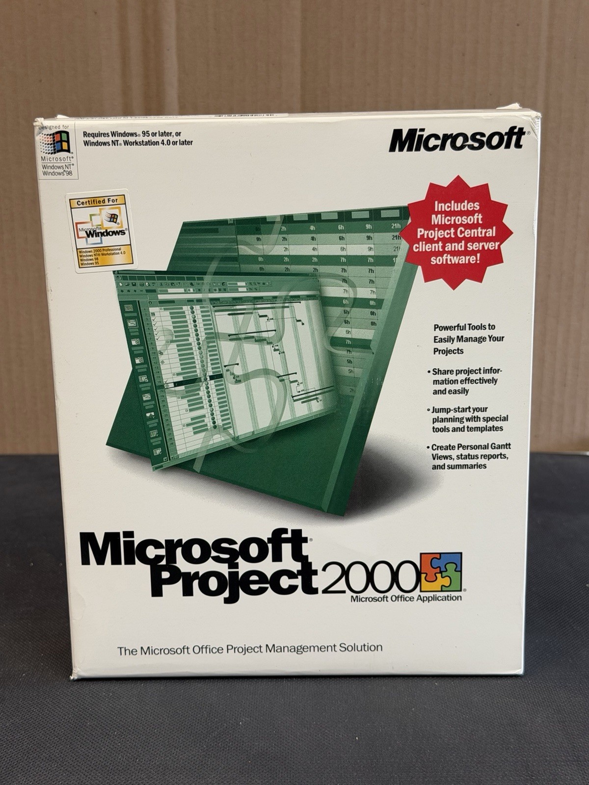 Microsoft Project 2000 Box + CD + CD Key + Manual – Vintage Software