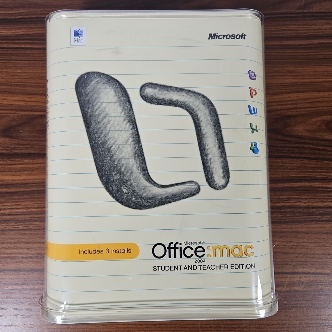 Microsoft Office Mac 2004 Student and Teacher Edition w/ 3 Product Key