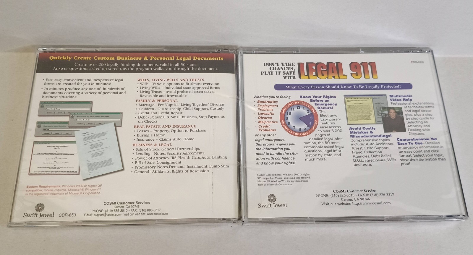 PC Attorney Create 200+ Custom Legal Documents + Legal 911 CD Windows