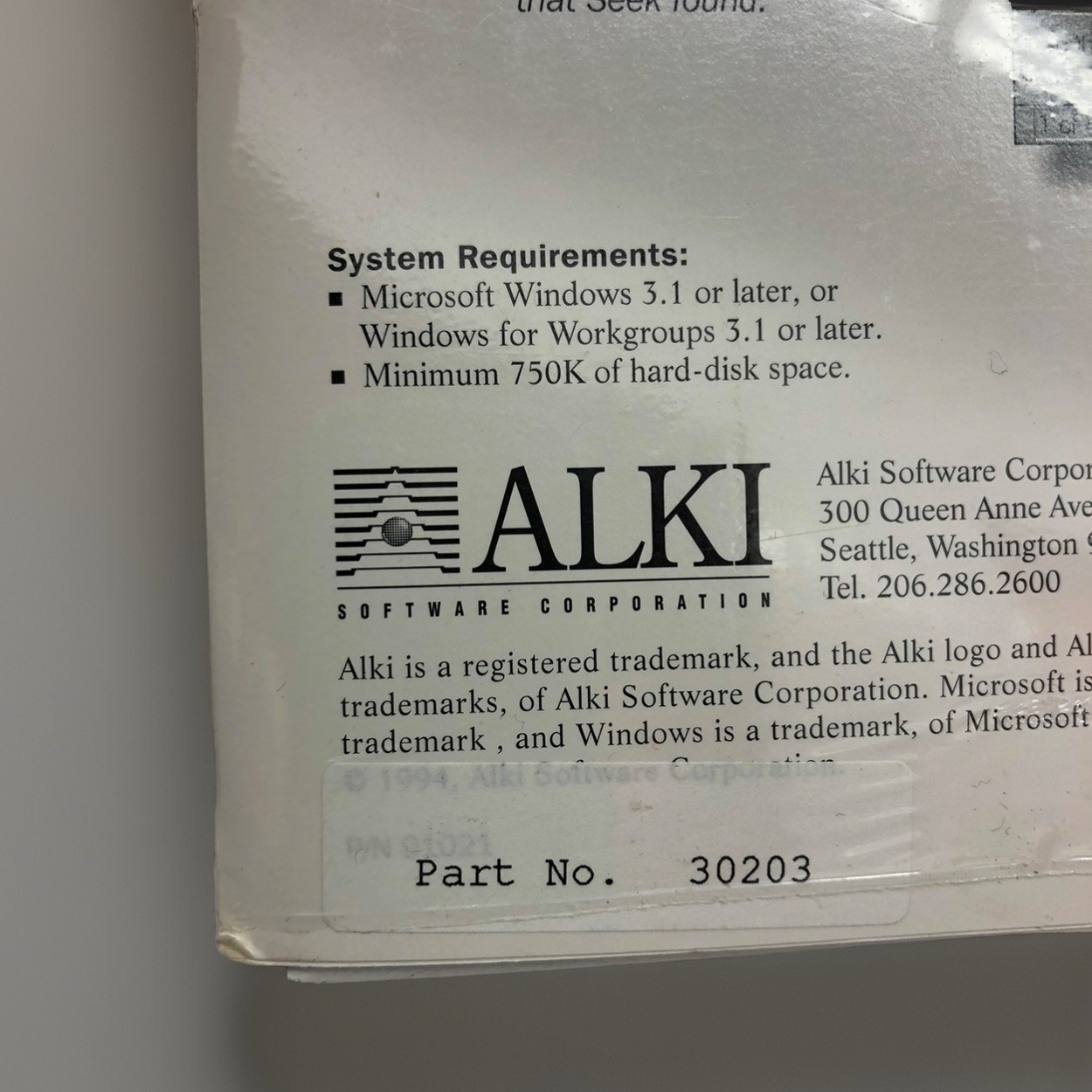NOS RARE Alki Seek 1992 Software Supplement for Microsoft Word 1994 IT HISTORY