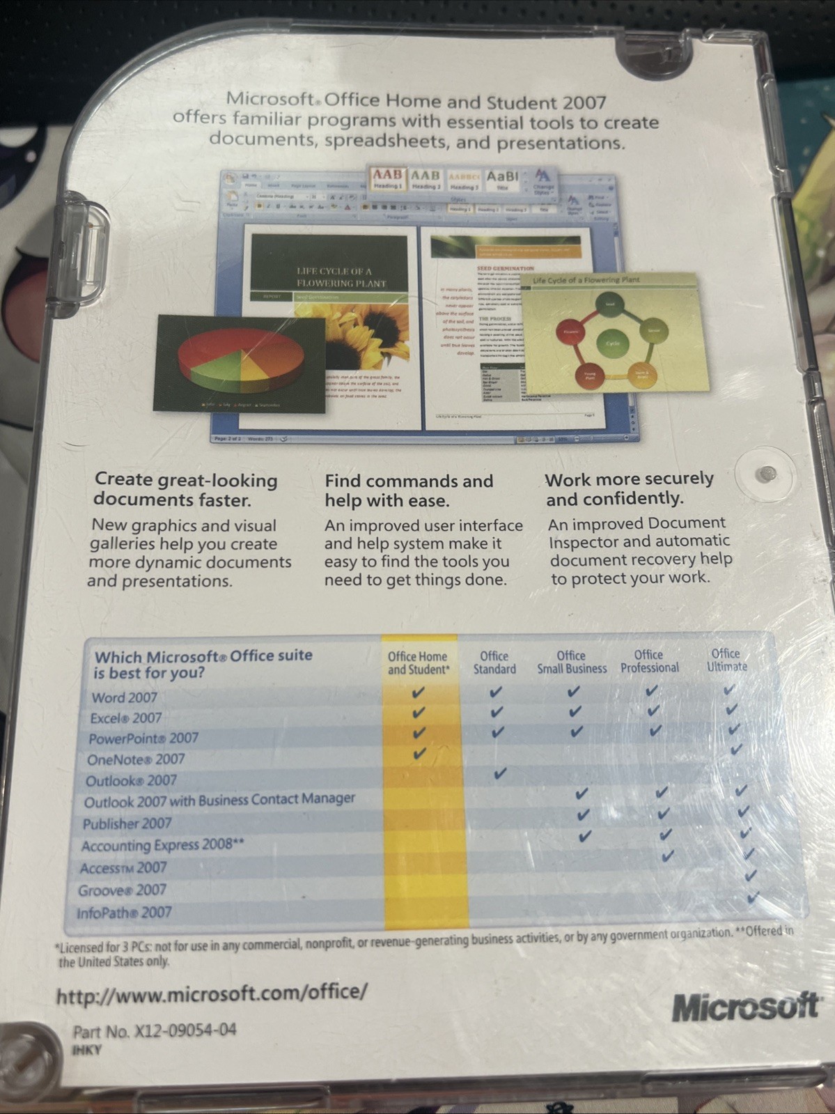 Microsoft Office 2007 Home and Student w/ Product Key – Excel, Word, PowerPoint