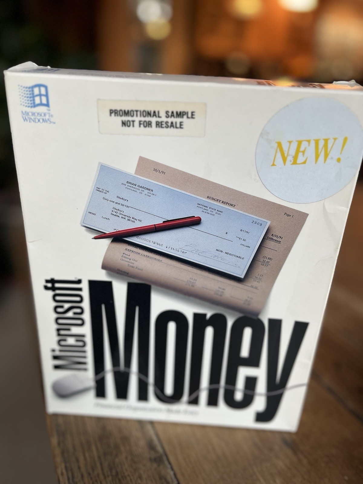 Rare Microsoft Money 1.0 – 1991 Software Original Version Promotional Open Box