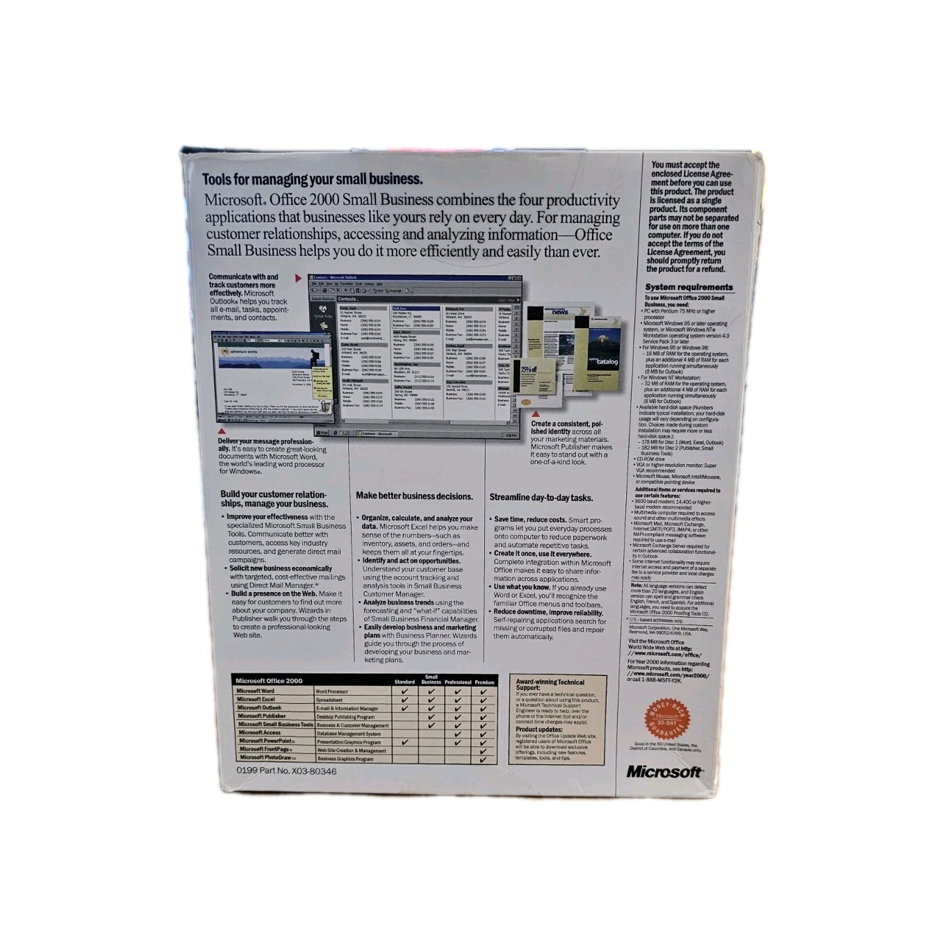 Microsoft Office 2000 Standard Upgrade Word Excel Outlook PowerPoint CD-ROM