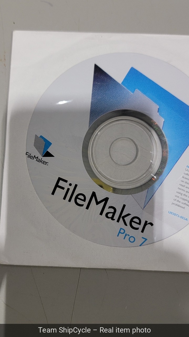 File Maker Pro 7 CDROM Software Users Guide G2U