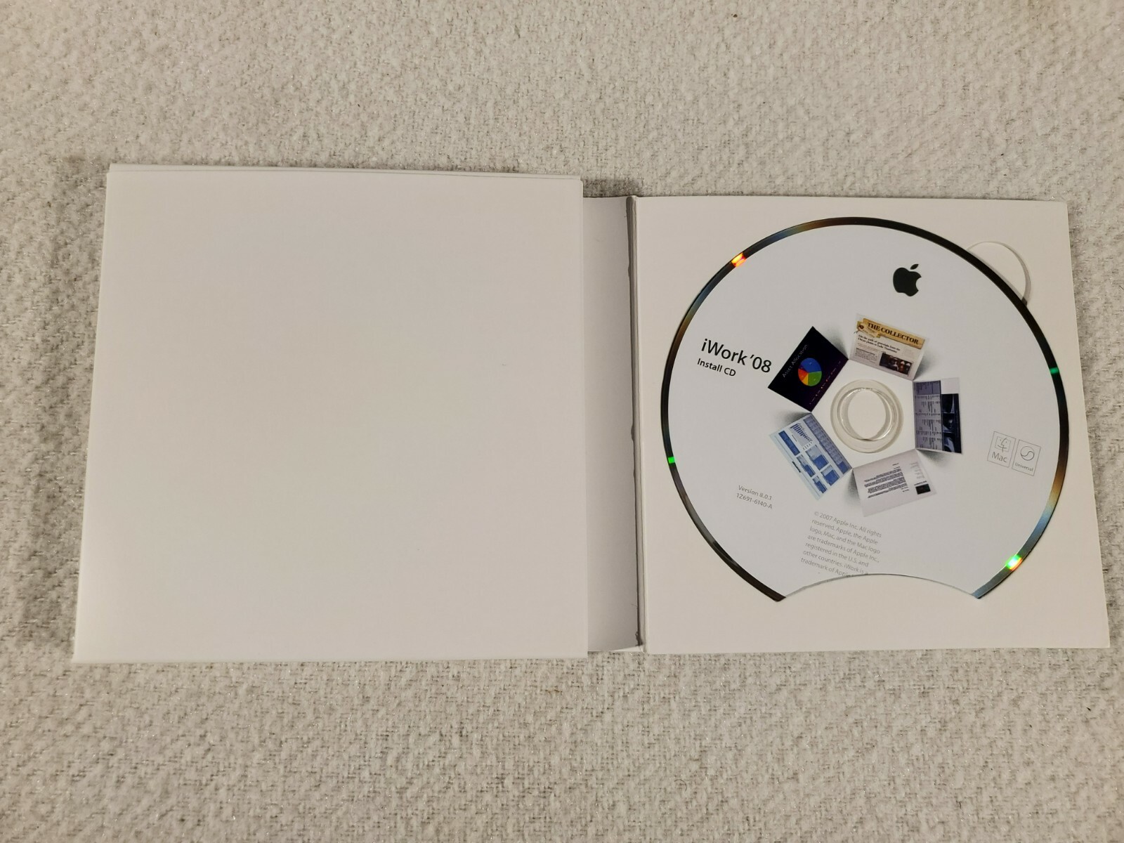 Apple iWork’ 08 Mac Office Software Suite Keynote/Pages/Numbers