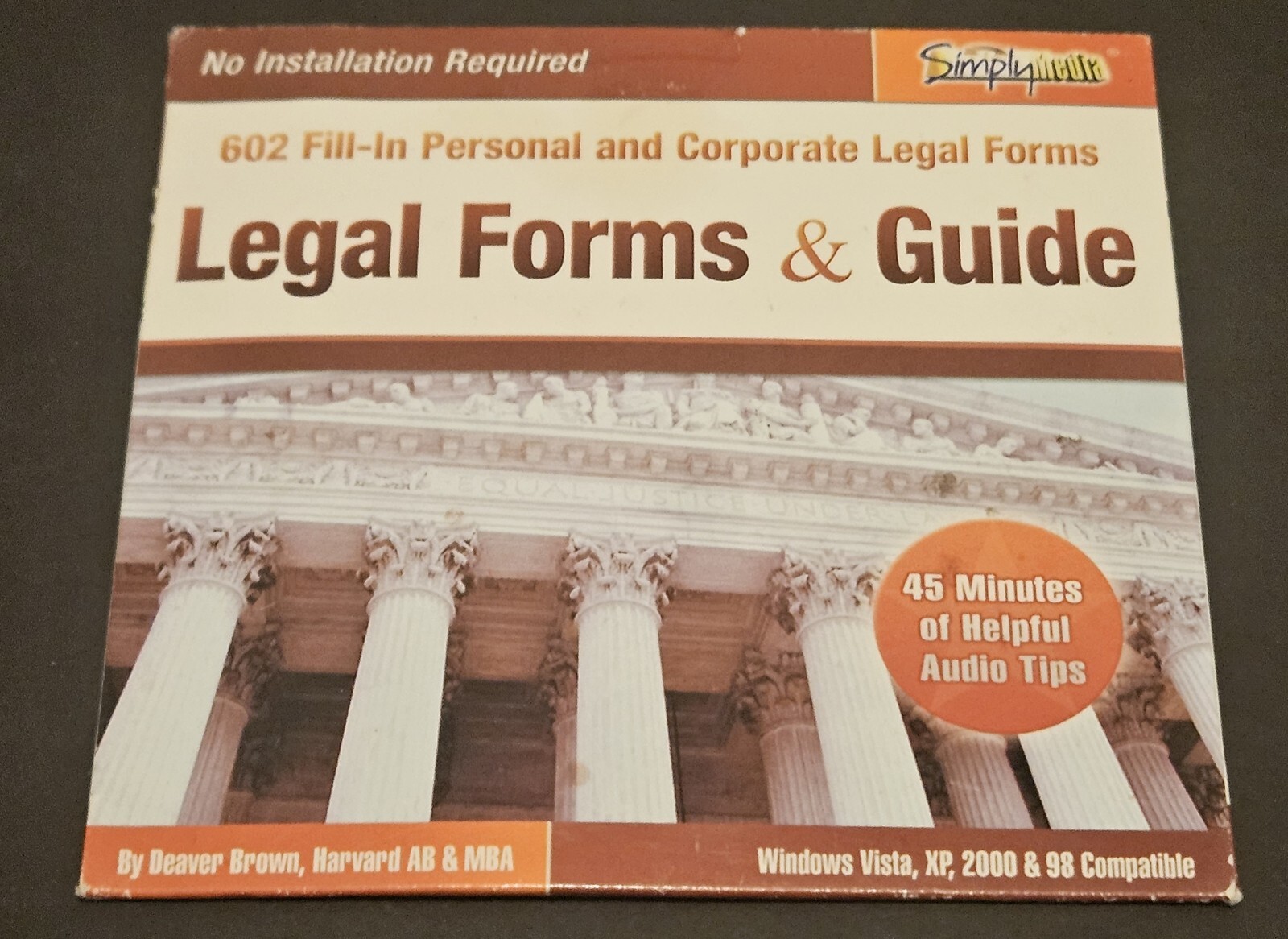 Legal Forms & Guide Cd Rom Personal & Corporate