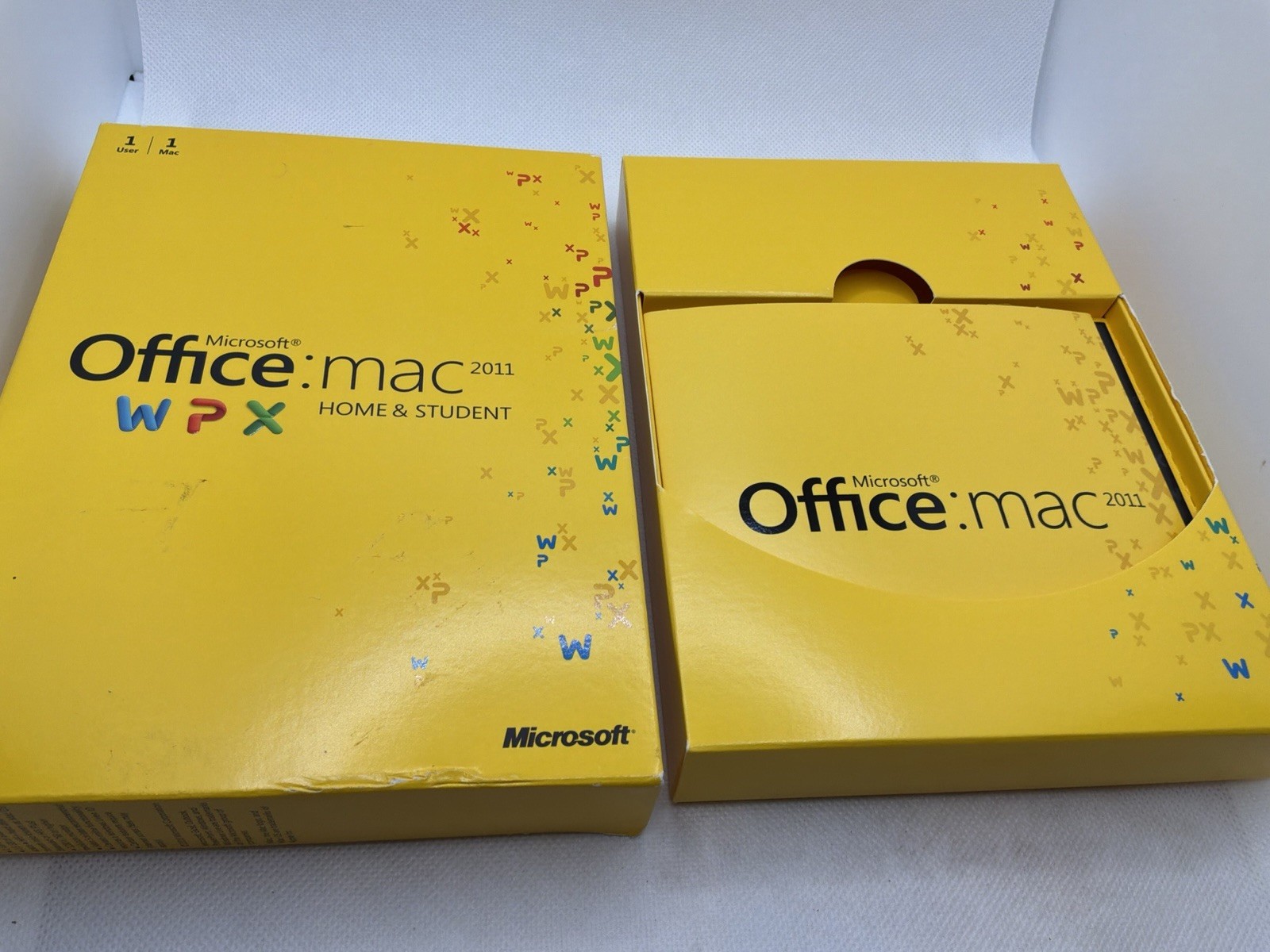 Microsoft Office Mac 2011 Home & Student 1 User DVD Retail Box Tested Complete