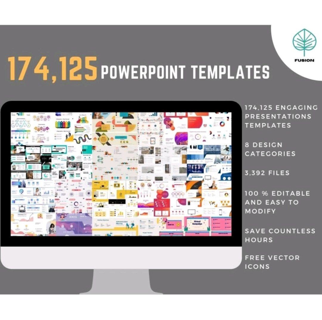 Powerpoint Slides 174,125 Templates with 8 Designer Categories