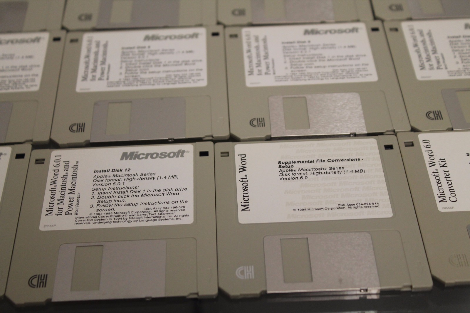 Microsoft Word 6.0.1 For The Mac Macintosh 3.5″ Disks 15 Discs