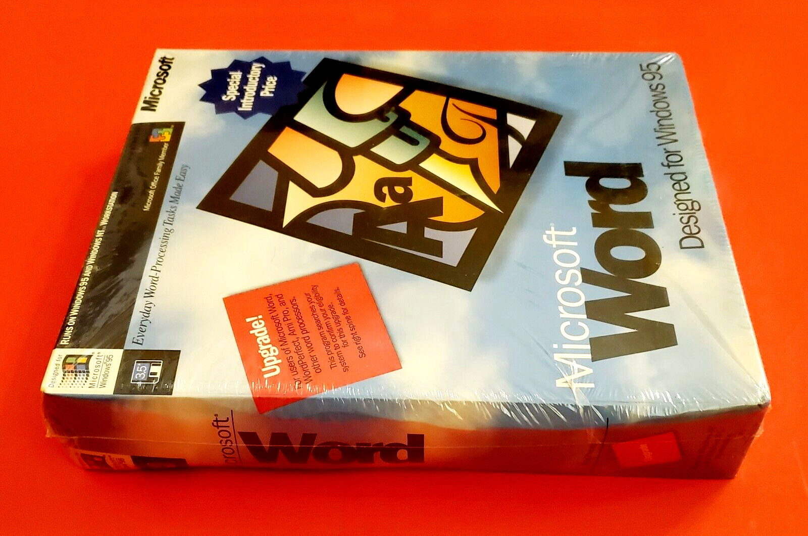 Microsoft MS Word for Windows 95 & NT Upgrade 3.5″ Floppy Disks Factory Sealed!