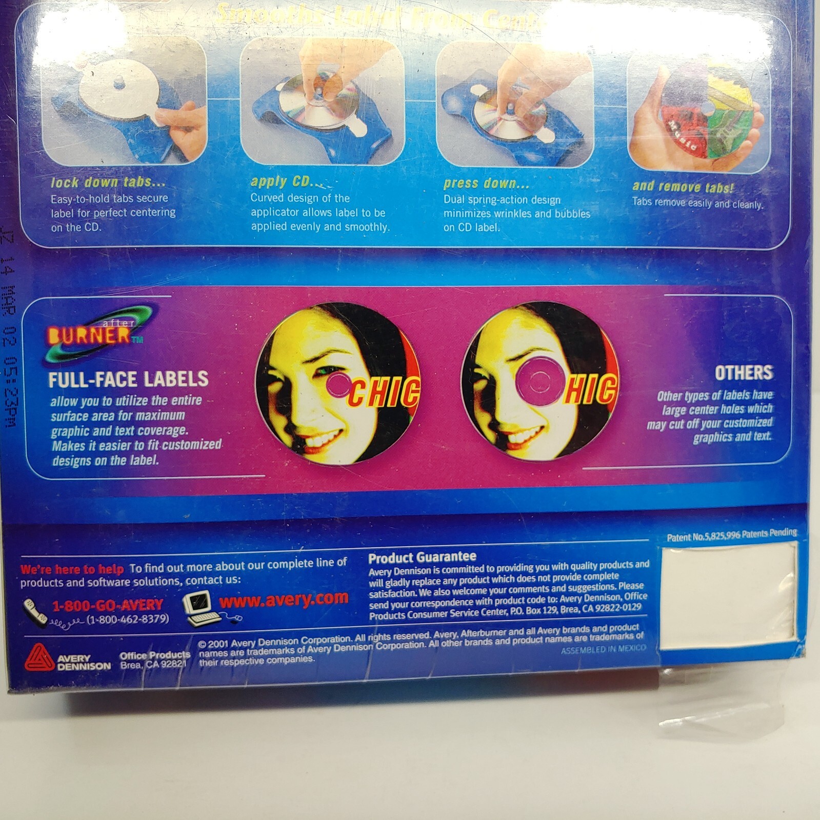 After Burner CD Labeling System PC CD-ROM Software Program 2001 Avery