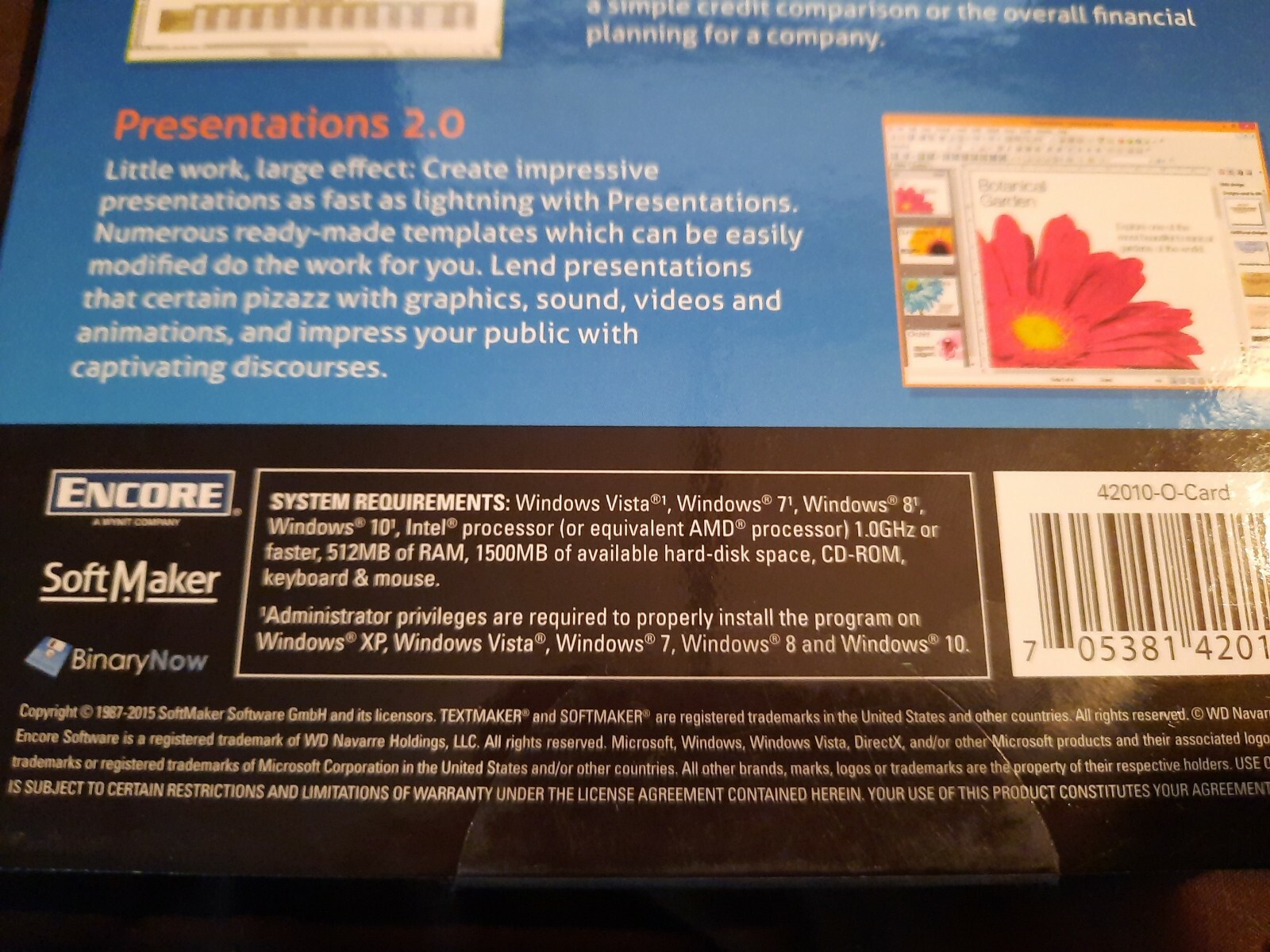 OFFICE SUITE 2.0 – Home & Business for Windows – PC CD-rom — NEW, SEALED
