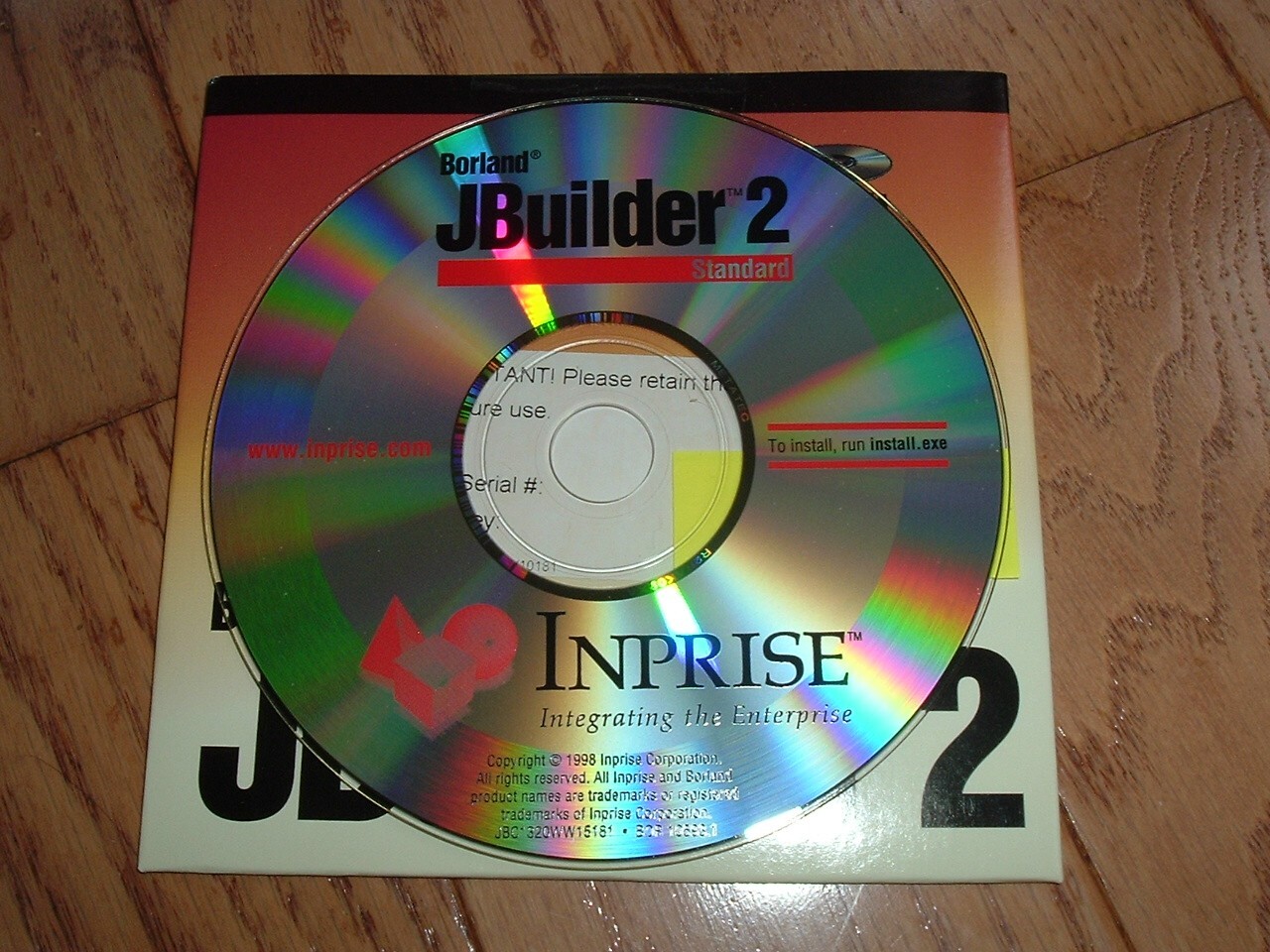 Borland JBuilder 2 original disks with Serial Number and KEY !