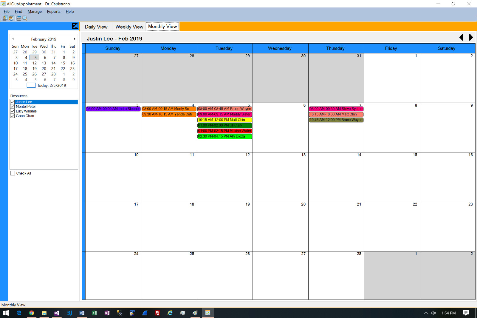 Business Appointment Scheduling Software Calendar Date Schedule Planner Salon