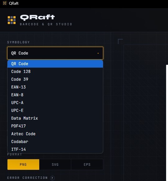 QRaft | QR Code & Barcode Generator | Windows Mac Linux | MANY Formats | LATEST
