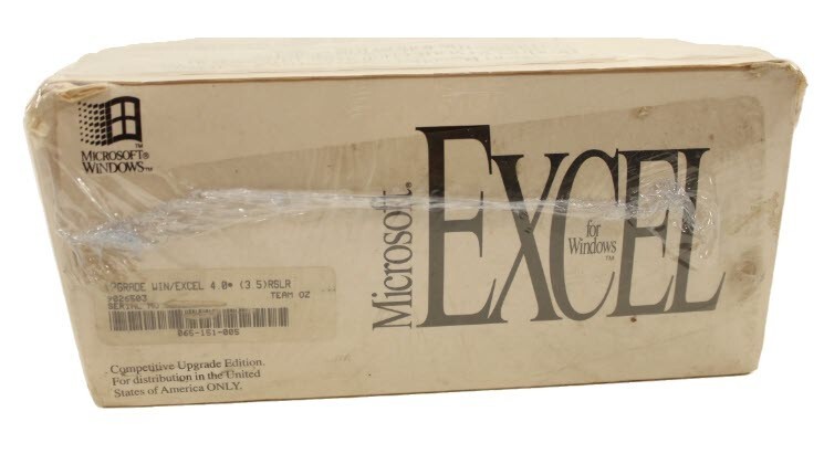 Microsoft Excel 3.0 or Earlier for Windows- Upgrade SW Pkg #28946 – 1992 Vintage