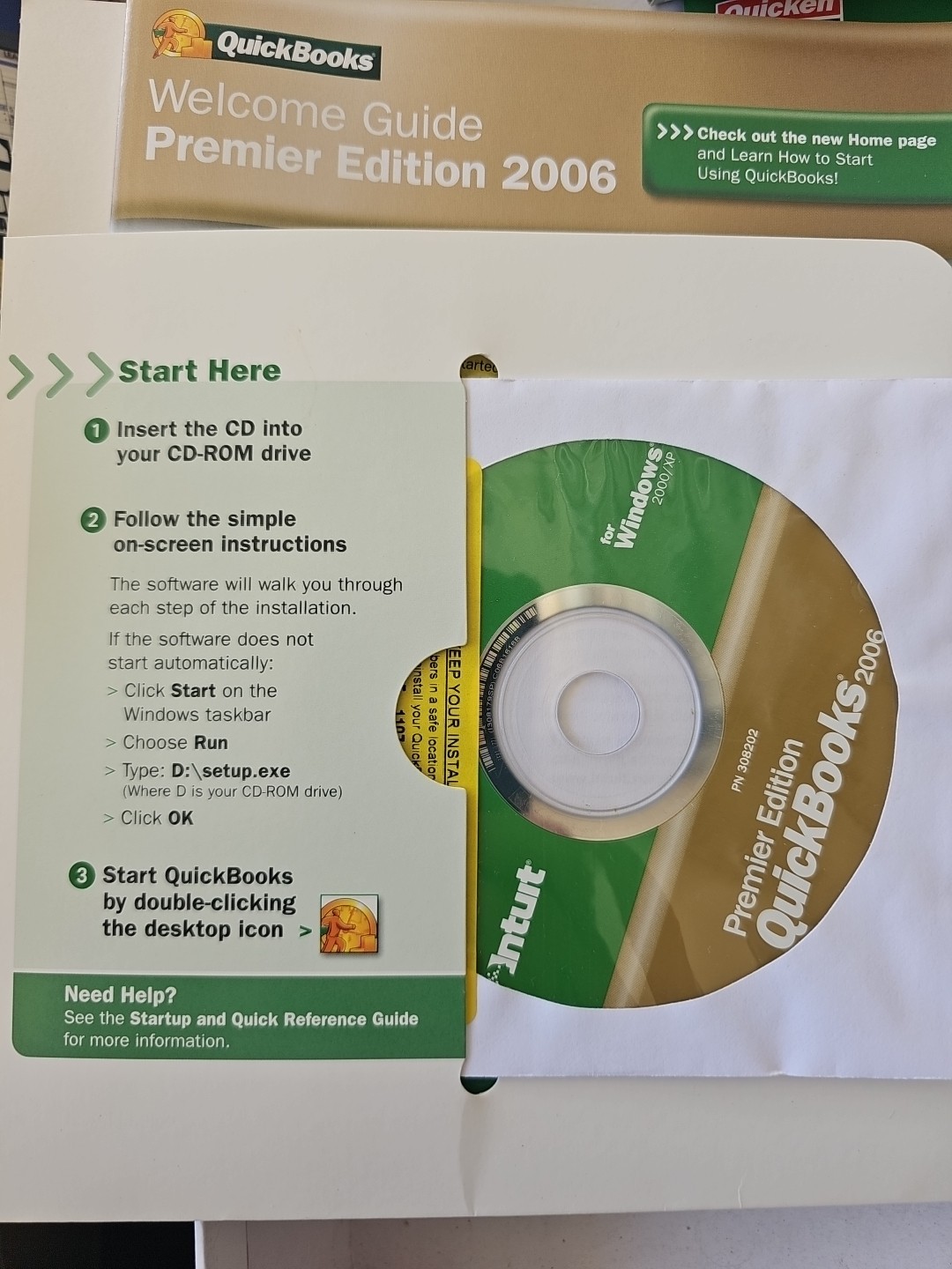 Quickbooks Premier Contractor Edition 2006 Windows Financial Software CD/Reg Key
