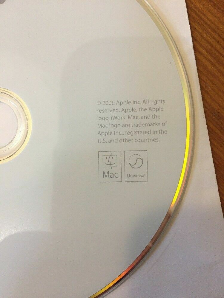 iWork 09 v9.0 Install DVD Mac Macintosh Office Software Disc 2009
