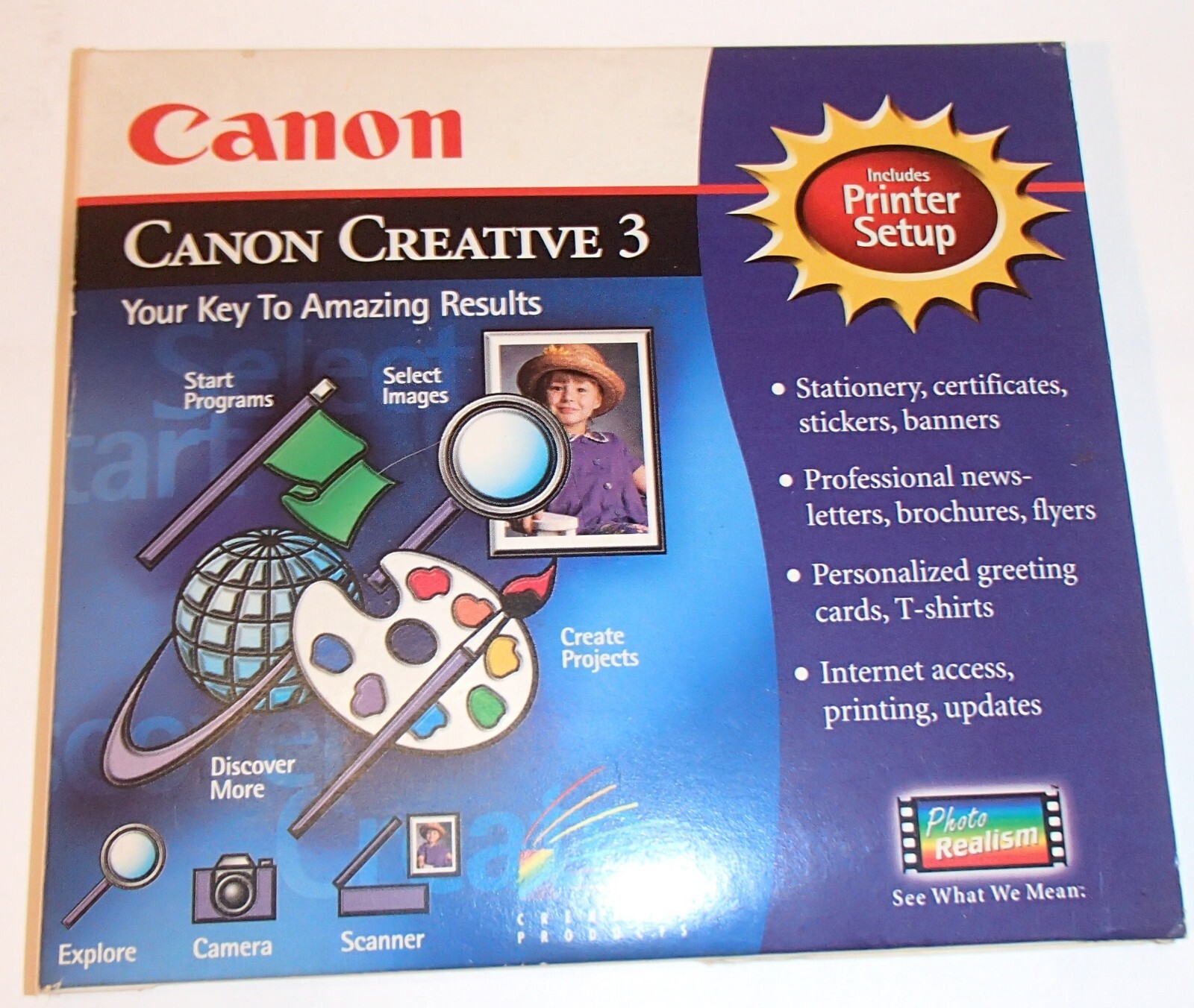 Canon Creative 3 PC Software Complete Publishing Suite Printer Setup CD-ROM