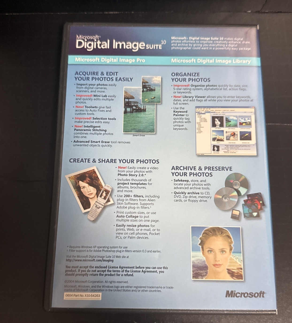 Microsoft Digital Image Suite 10 Photo Editing Software Windows 98 ME 2000 XP