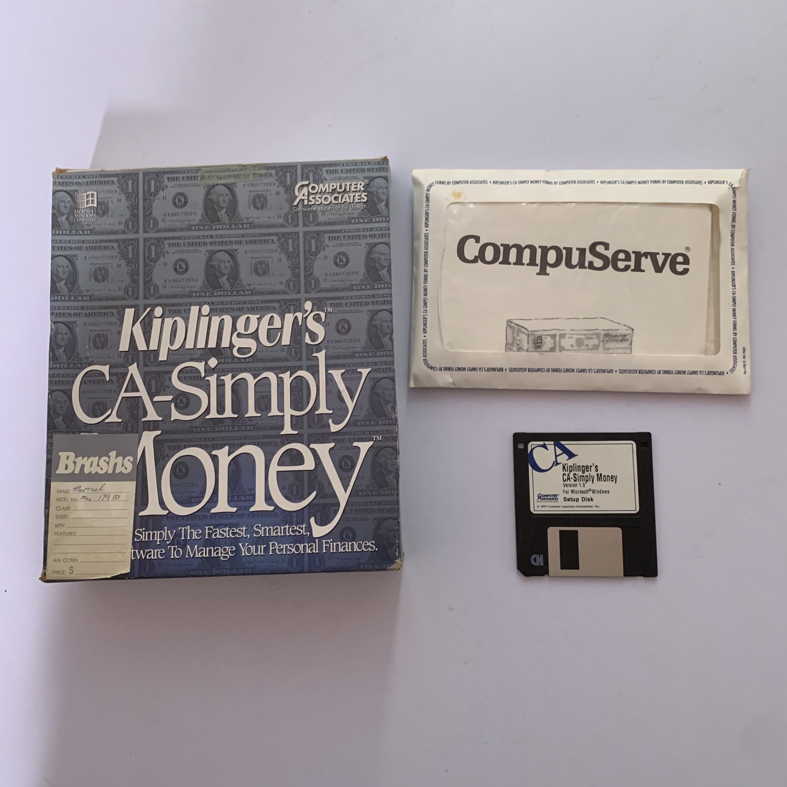 Kiplingers CA-Simply Money Vintage Software For Windows 3.5″ Floppy With Box