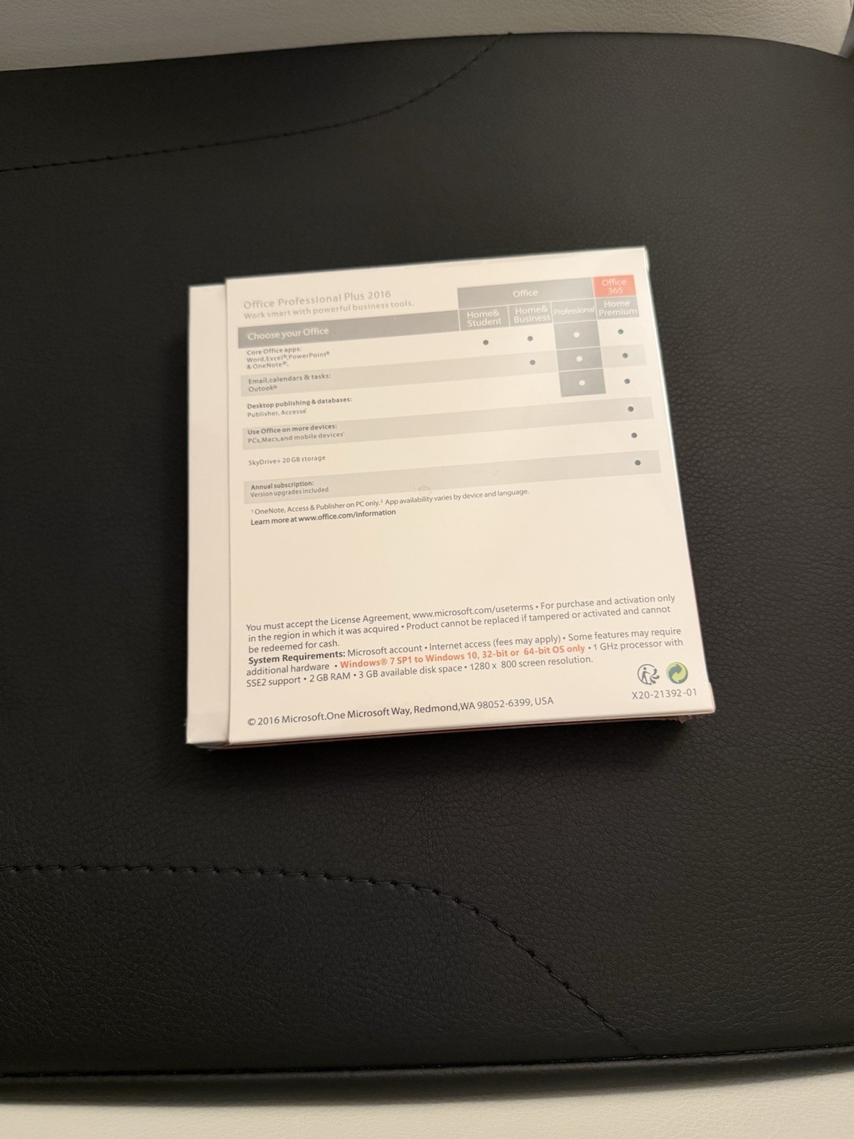 Microsoft Office 2016 Professional Plus DVD +Product Key Sealed New