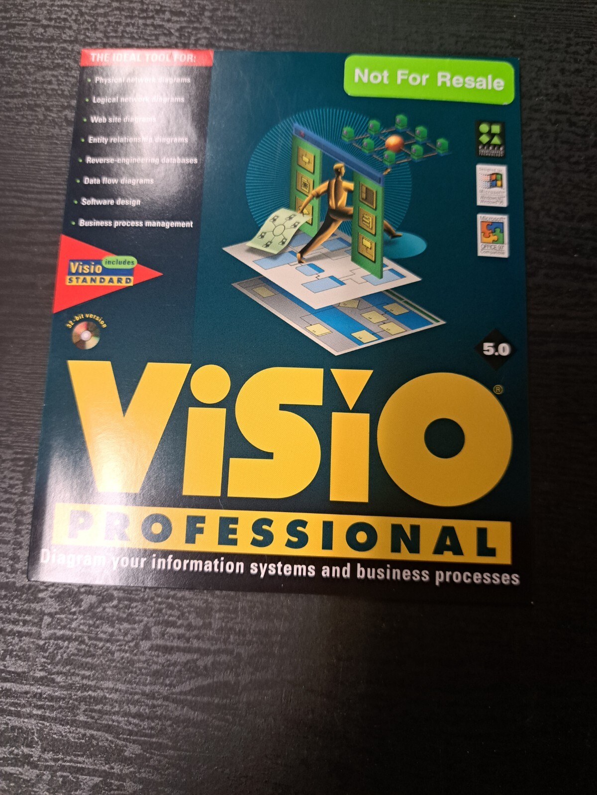 Visio Professional 5.0 Software Instruction User Manuals Academic Version VTG