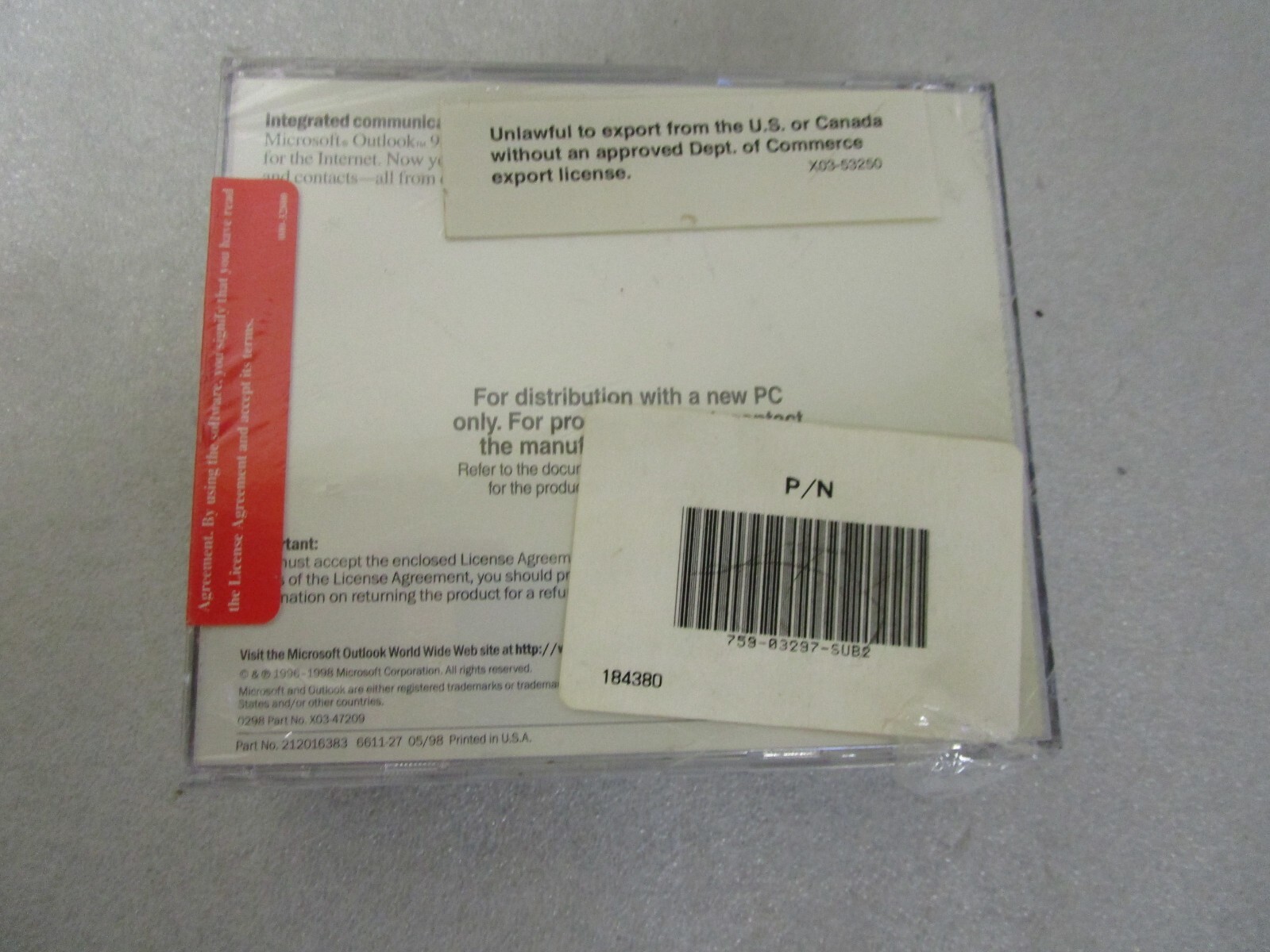 Microsoft Money 99, Encarta 99, Bookshelf 99 Outlook 98 Bundle – New/Sealed