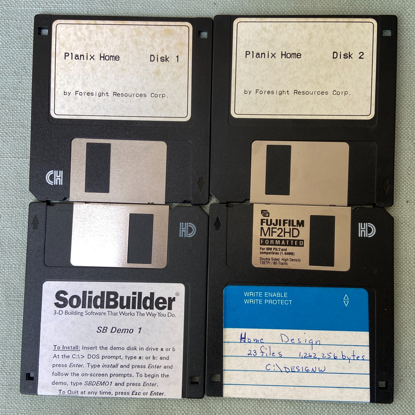 Software Lot 3.5” Planix Home Autocad Mathematica MathCad DesignCad SolidBuilder