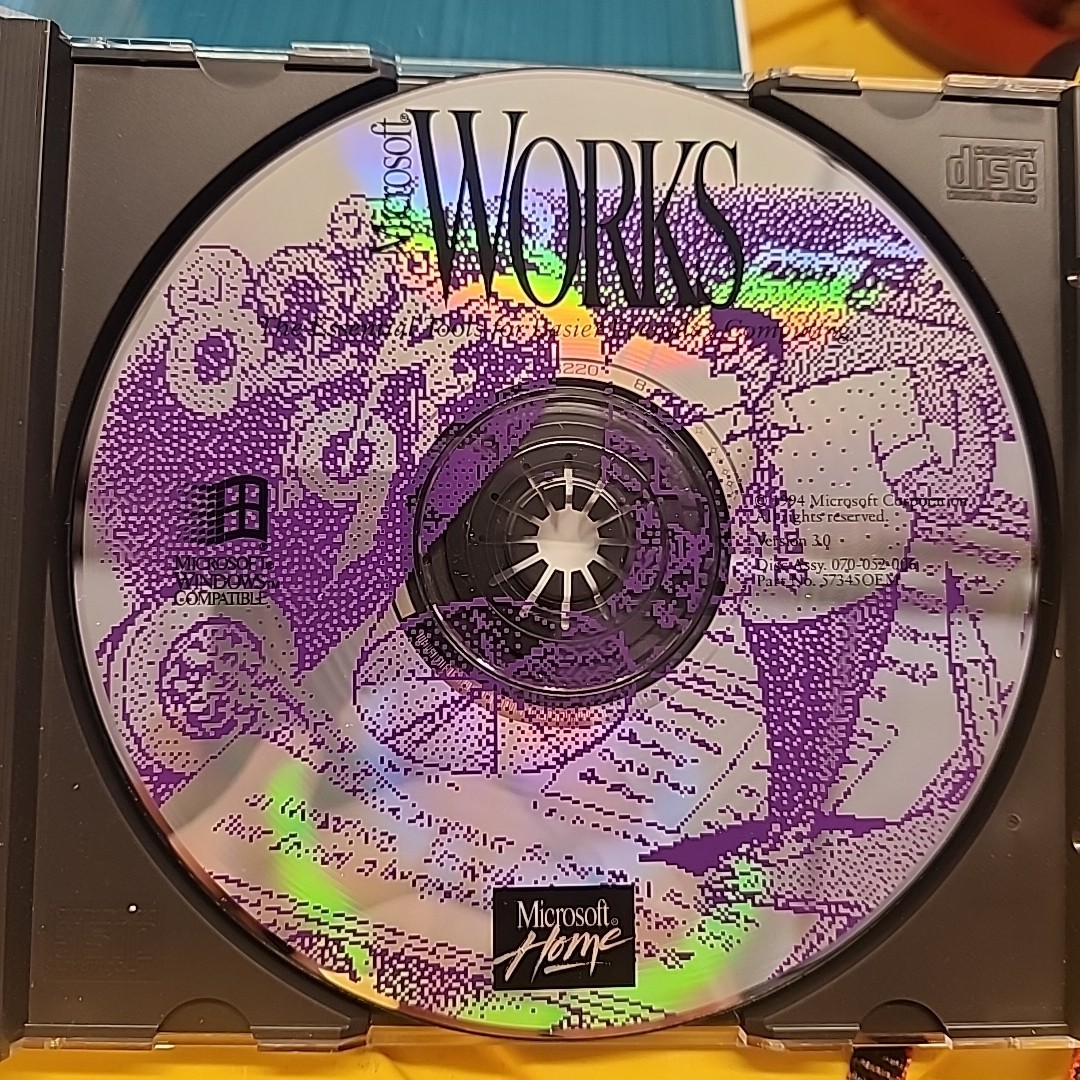 Microsoft Works Multimedia Edition Version 3.0 CD for Windows 3.1 w/ Key