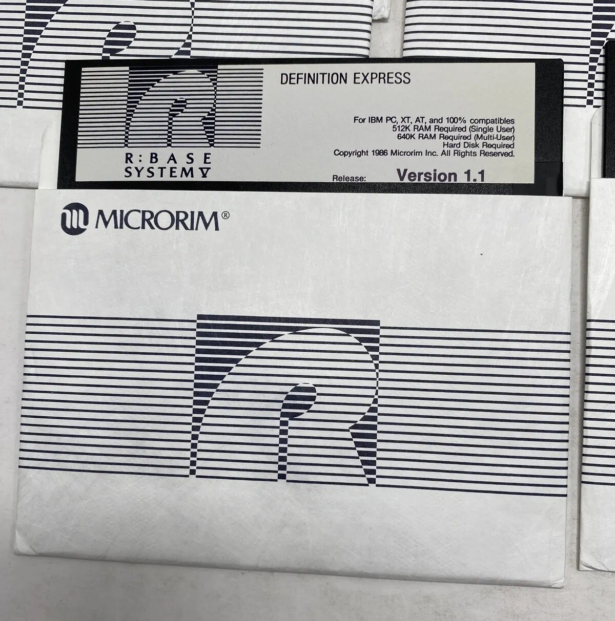 Microrim R Base System V Complete Set with Manuals and Floppy Disks