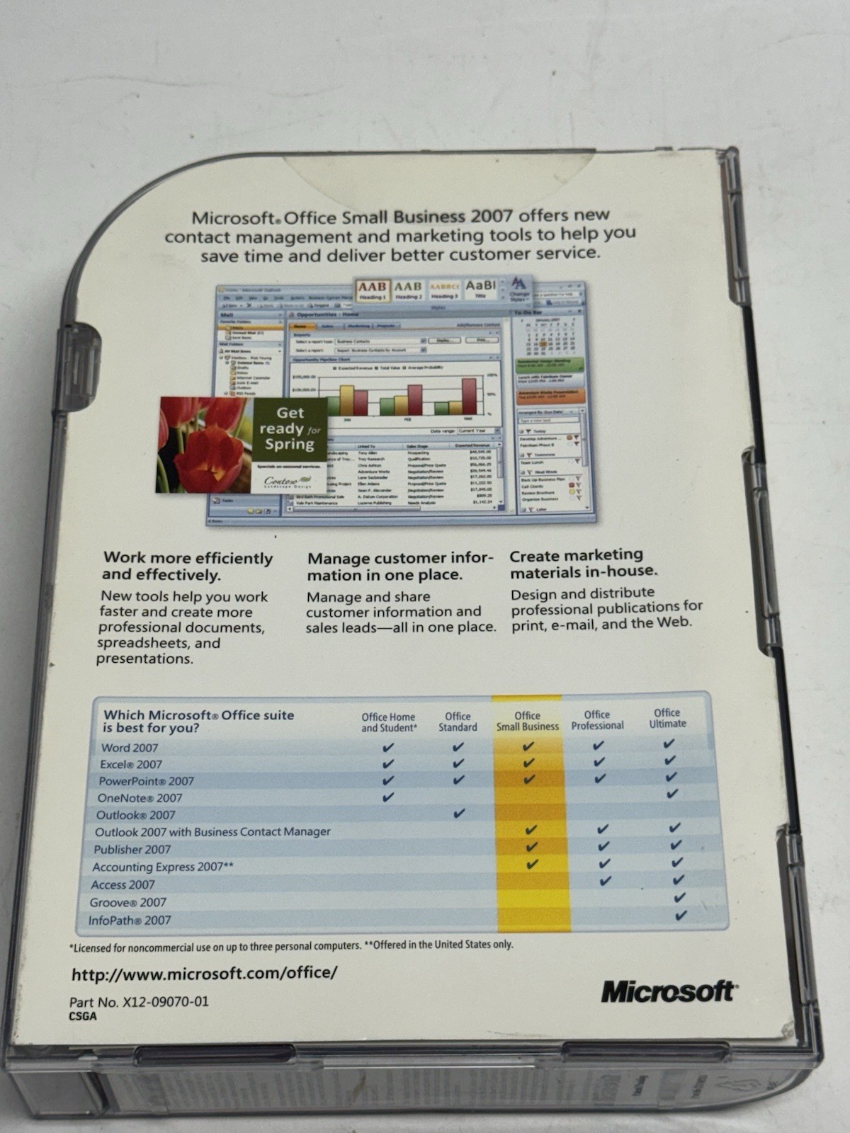 FACTORY SEALED NEW Microsoft Office Small Business 2007 Upgrade