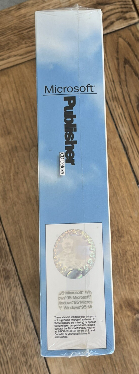 NEW SEALED Microsoft Publisher CD Deluxe v3.0 Windows 95 PC Retail Box Software