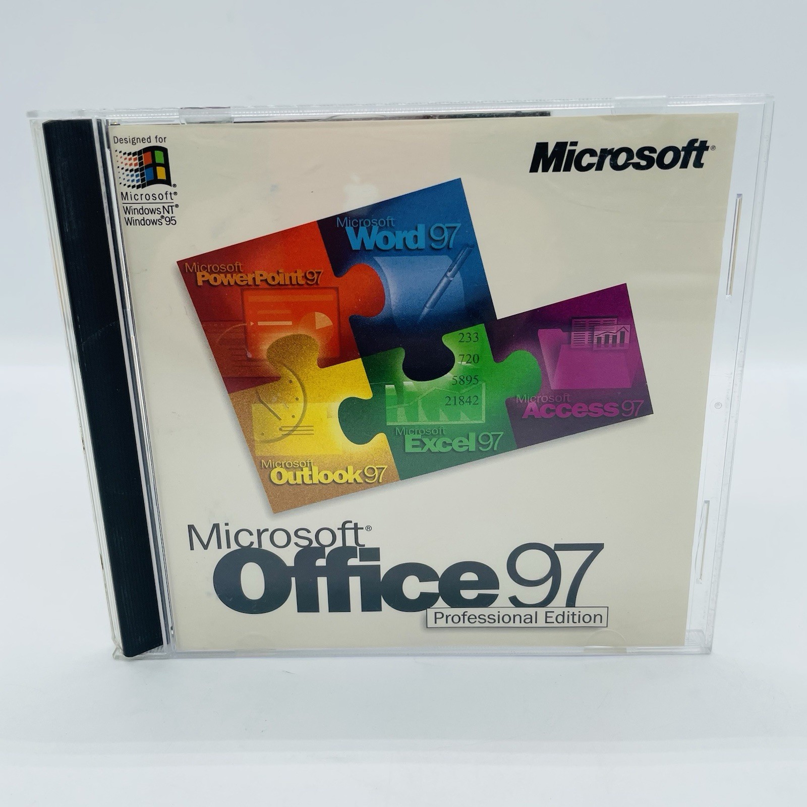 Microsoft Office 97 Professional Edition CD-ROM w/ Product Key, Fast Free Ship