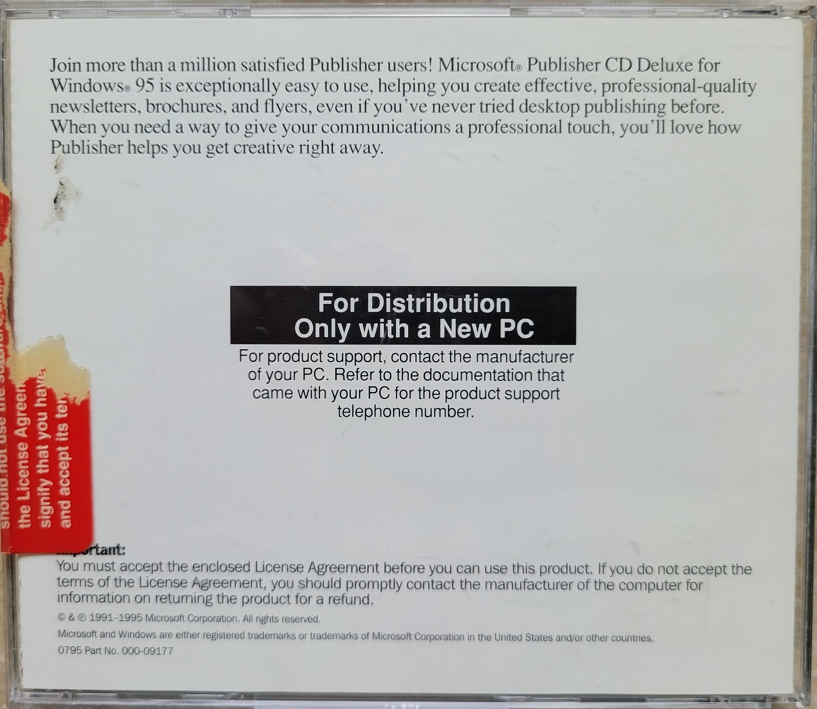 Vintage CD – Microsoft Publisher for Windows 95
