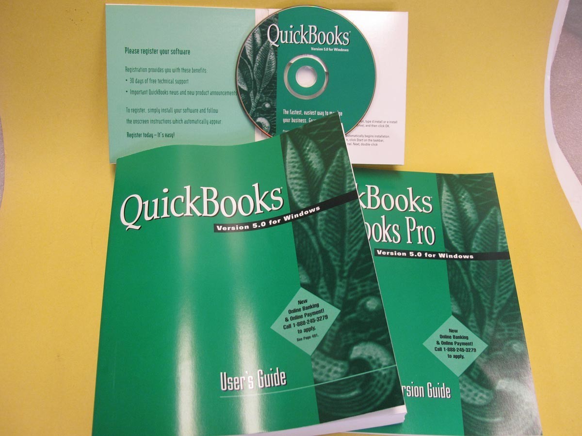 Quickbooks Version 5.0 for Windows Early QB Vintage with CD