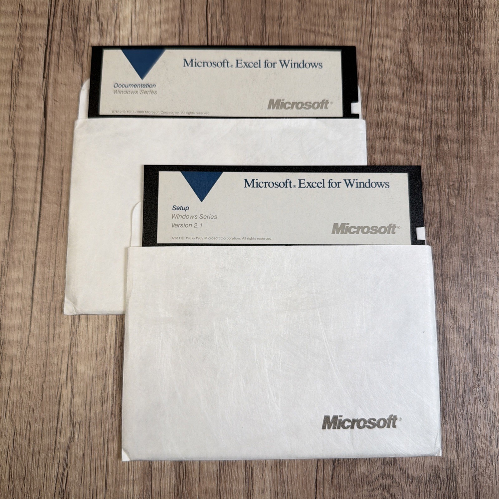 VINTAGE – Microsoft Excel for Windows 2.01 – 2 Disk 5.25” Floppy SET 1989