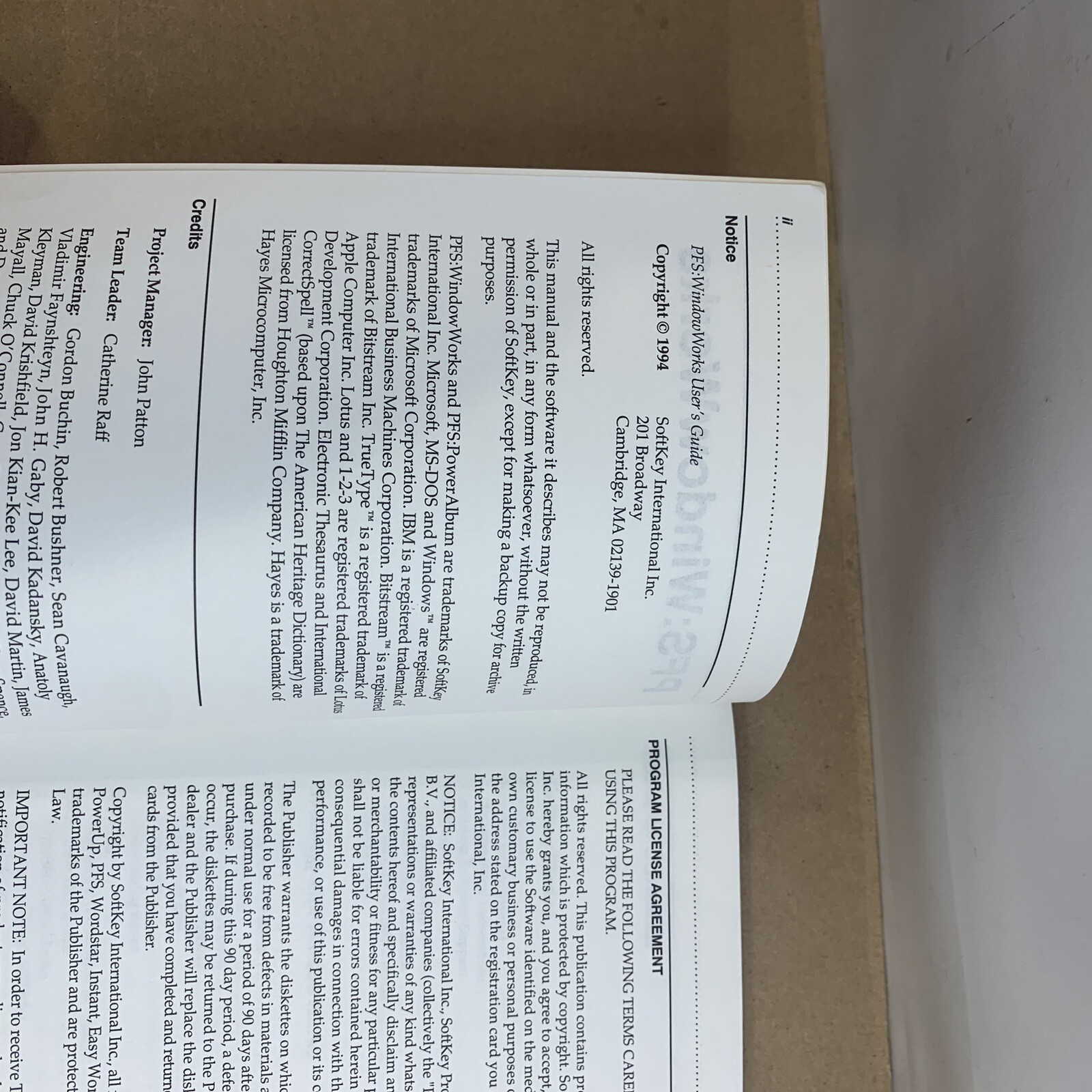 1994 Softkey PFS: Window Works Plus Floppy Disks & User Guide User Manual