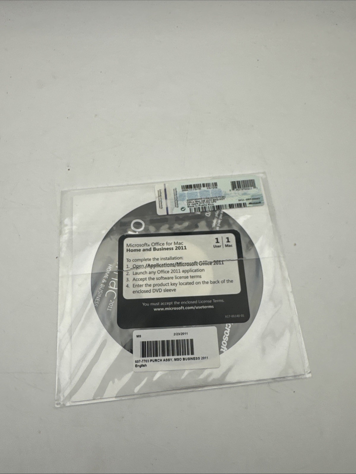 Microsoft Office for Mac Home and Business 2011 Single User With Product Key