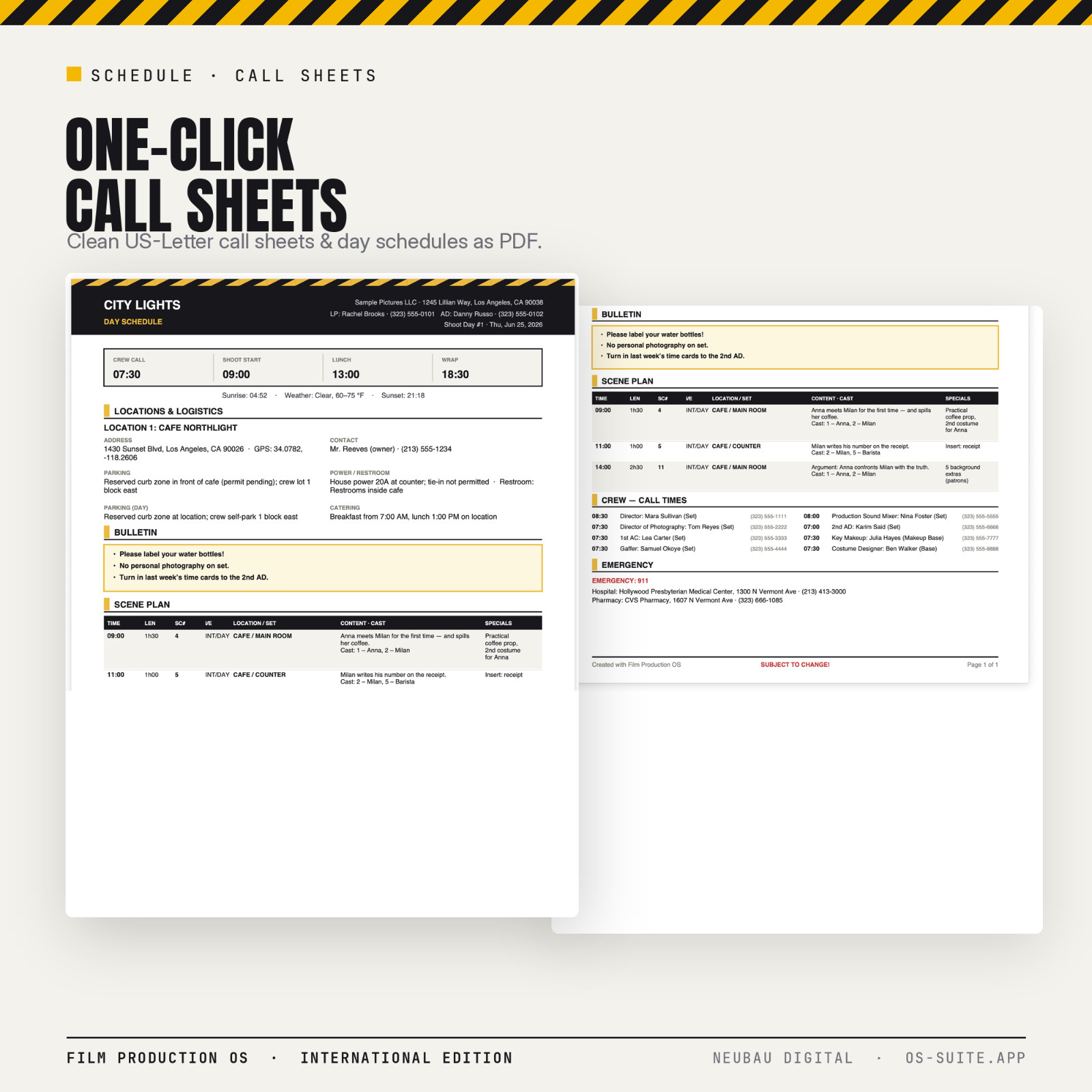 Video Production Software (English) | Crew Management, Shooting Schedule, Budg