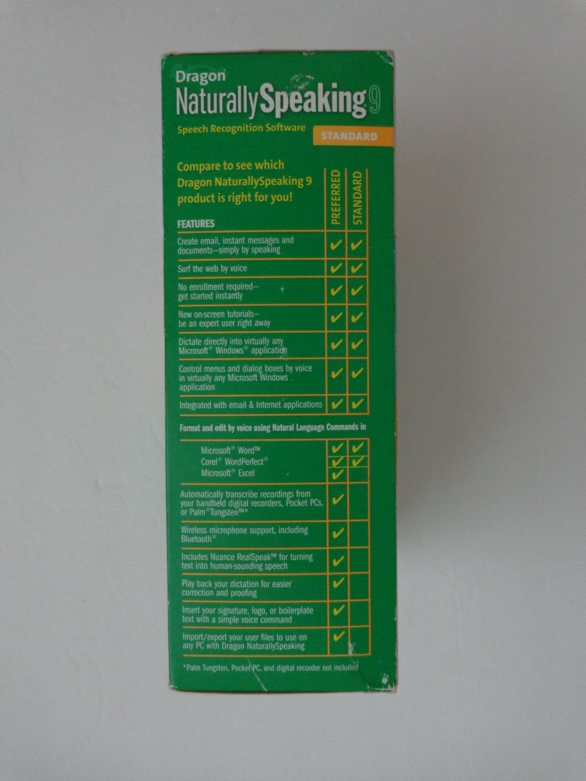 Dragon Naturally Speaking 9 Standard w Microphone NEW/SEALED, Speech Recognition