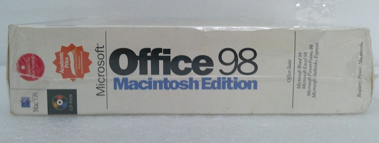 MICROSOFT OFFICE 98 MACINTOSH EDITION P/N X03-51309